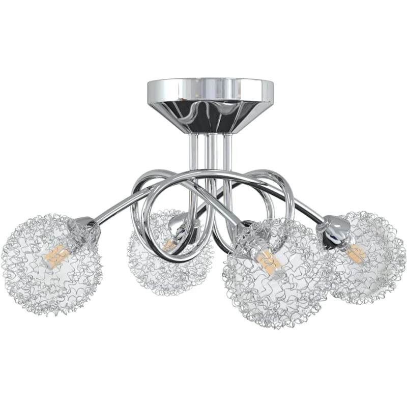 Image of VIDAXL Ceiling Lamp with Mesh Wire Shades for 4 G9 LED Lights Vidaxl 8720287162360