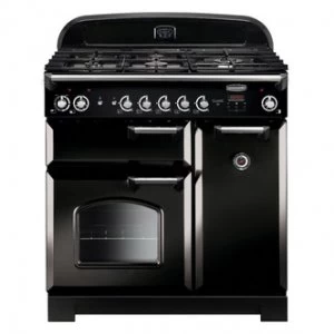 Image of Rangemaster 116490 90cm CLASSIC Dual Fuel Range Cooker Black Chrome Tr
