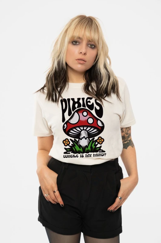 Image of Pixies Mindshroom Band Logo T Shirt Multi unisex