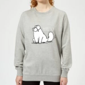 Image of Simons Cat Purrfect Womens Sweatshirt - Grey - XS