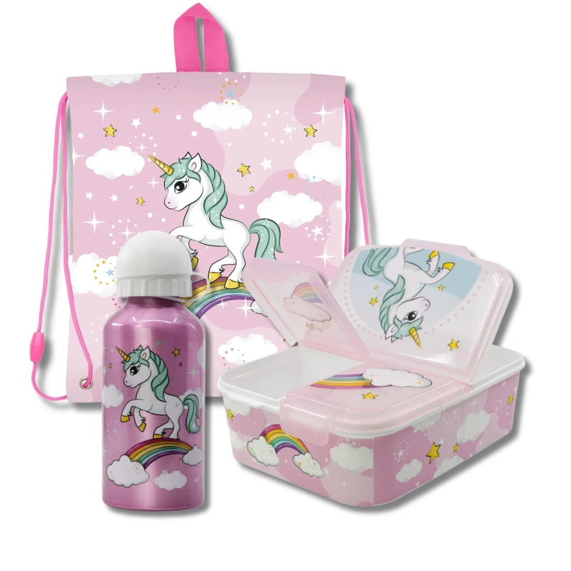 Image of Unicorn Lunch Bottle Set - Unicorn Lunch Boxes 93459 White 38317501000