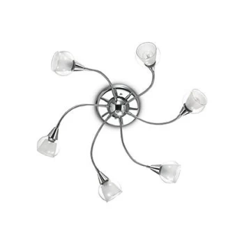 Image of Tender 6 Light Indoor Medium Flush Light Clear, E14