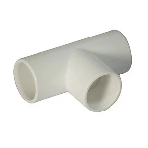 Image of FloPlast OS13W Overflow System Equal Tee - White 21.5mm