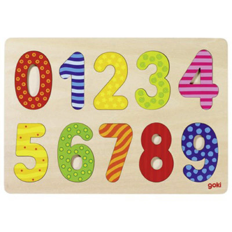 Image of Goki Wooden Numbers Puzzle Toy