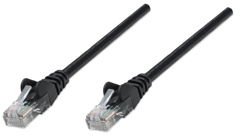 Image of Intellinet Network Patch Cable. Cat5e. 0.25m. Black. CCA. U/UTP. PVC.