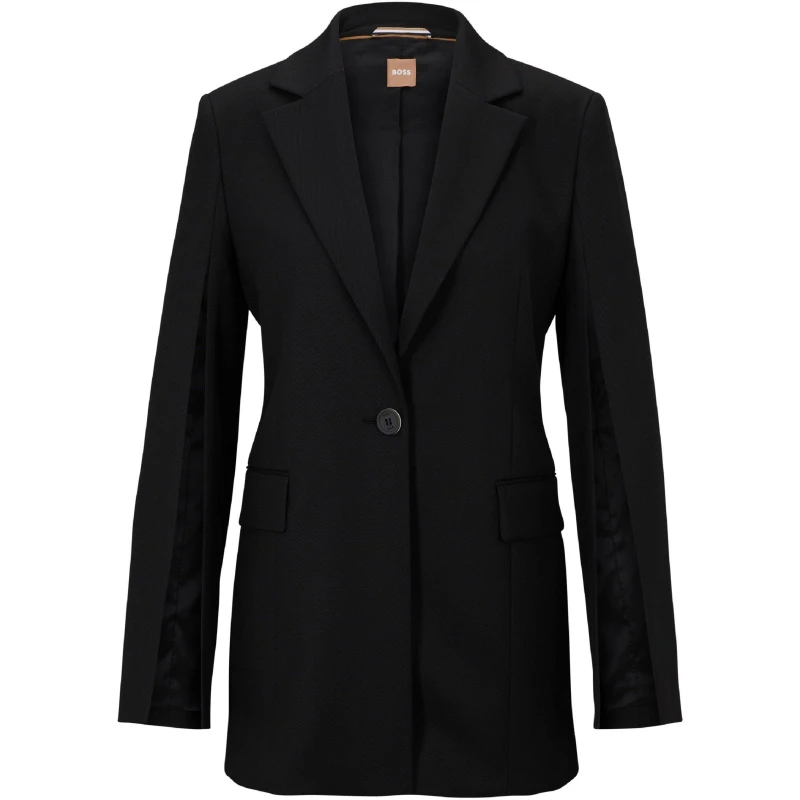 Image of Boss Womens Jalasara Structured Blazer Black female 6 (XS)