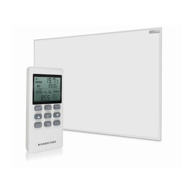 Image of MIRRORSTONE INFRARED HEATING Mirrorstone 900W NXTGEN WiFi Infrared Heating Panel - Electric Panel Heater-Wall Mounted MS.NXT-1195x795-900W-WALL