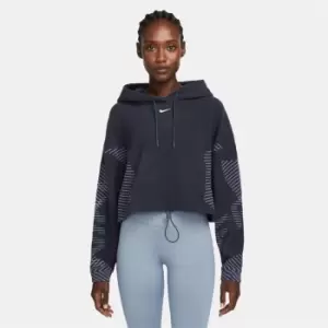 Image of Nike Advantage Fleece Crop Hoodie Womens - Blue