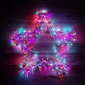 Image of 90cm Premier Indoor Outdoor Christmas Twinkling Starburst LED Light in Rainbow