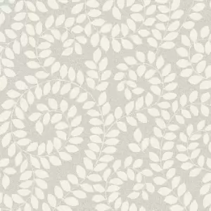 Image of Belgravia Decor Belgravia Decor Valentino Sequin Leaf Textured Wallpaper Grey
