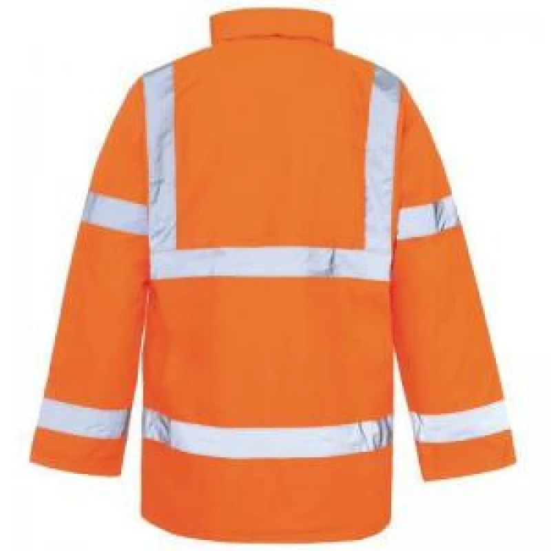 Image of ESE Direct Hi-Vis Fluorescent Orange Parka Jacket - Size Small 404684 Hi Vis Clothing