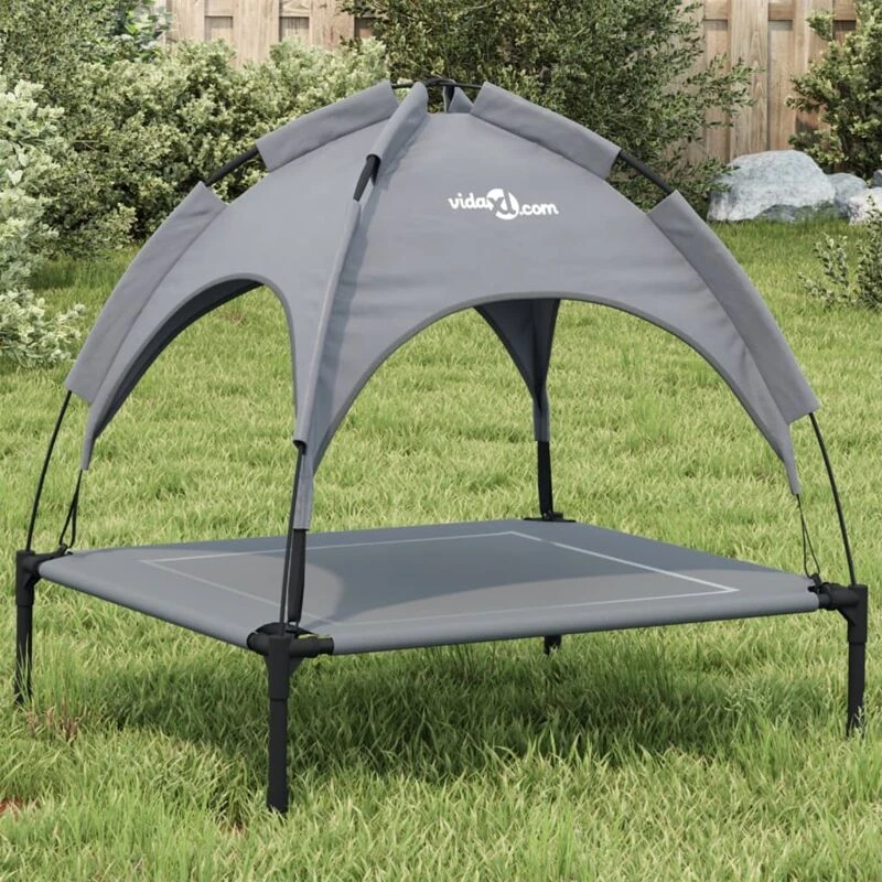 Image of VIDAXL Dog Bed with Canopy Anthracite Oxford Fabric and Steel vidaXL 172597