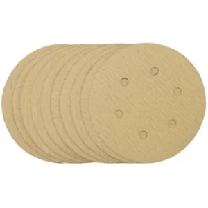 Image of Draper Gold Sanding Discs with Hook & Loop, 150mm, 180 Grit (Pack of 10)