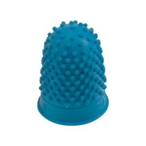 Image of Quality Rubber Medium Thimblette Rubber for Note counting Page turning Size 1 Blue Pack of 10