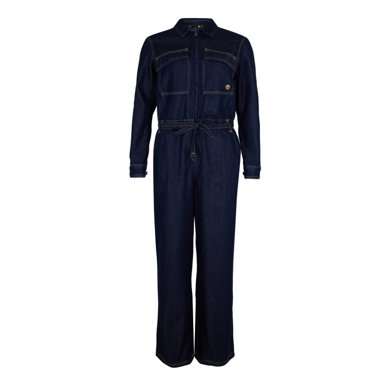 Image of Timberland Womens Dnm Boiler Suit Denim Jumpsuit Auth Indigo female 10 (S)