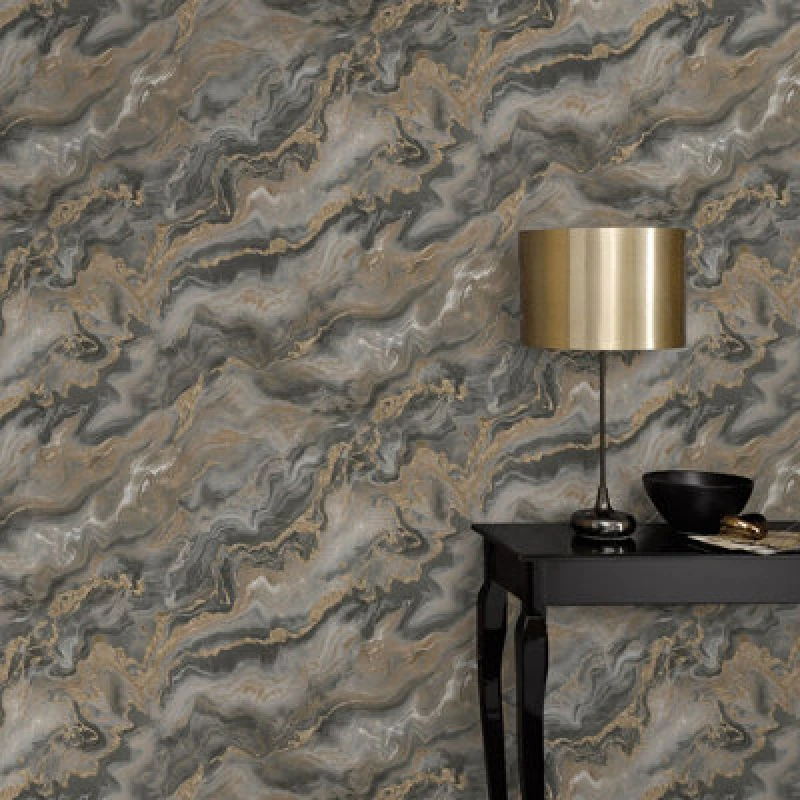 Image of Erismann Wallpaper Elle Decoration Mystic Spell Taupe Vinyl Wallpaper by Erismann Brown