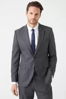 Image of Tailored Fit Charcoal Herringbone Suit Jacket