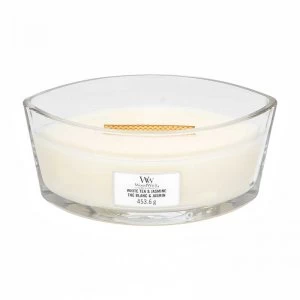 Image of WoodWick White Tea & Jasmine Ellipse Candle 453.6g