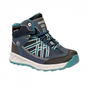 Image of Regatta Samaris Mid Junior Waterproof Walking Boots - Navy/DeepLak