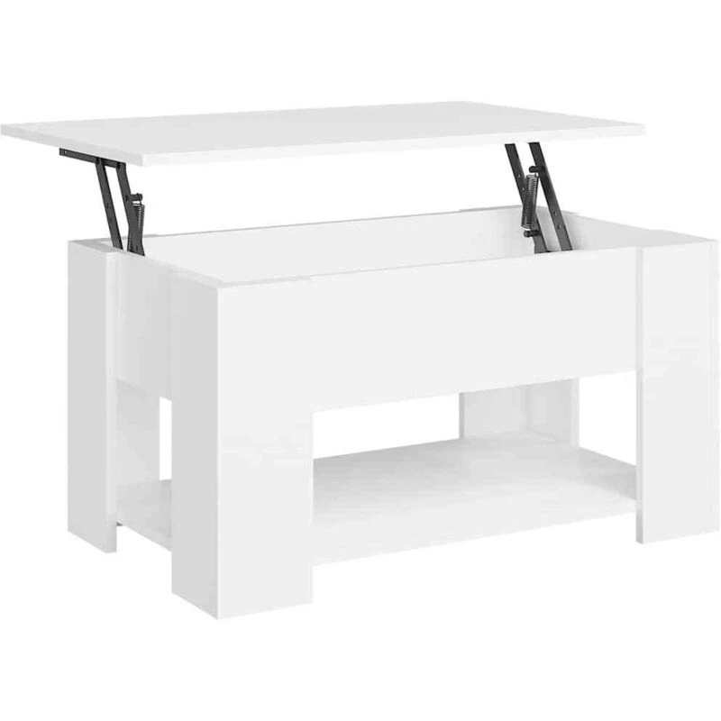 Image of VIDAXL Coffee Table White 79x49x41cm Engineered Wood Vidaxl 8720286971307