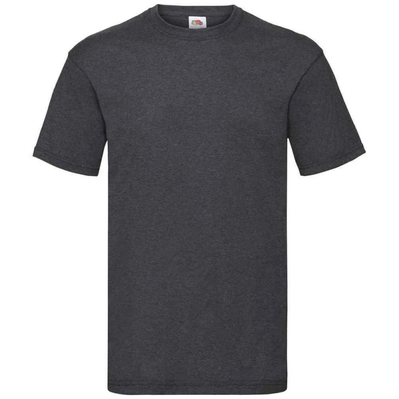 Image of Fruit Of The Loom Fruit of the Loom Men Valueweight T-Shirt in Dark Grey Size: Small Dark Grey S Male 5063527510235