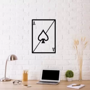 Image of Ace Card Black Decorative Metal Wall Accessory