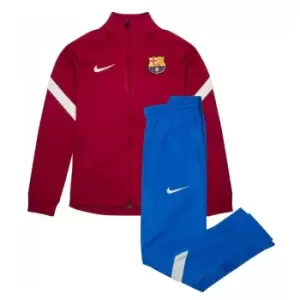 Image of 2021-2022 Barcelona Dry Squad Tracksuit (Noble Red) - Kids
