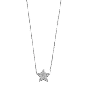 Image of Sterling Silver Star Pave Cubic Zirconia Necklace