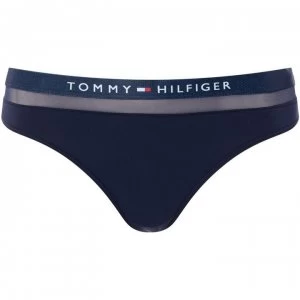 Image of Tommy Bodywear Sheer Flex Micro Thong - Navy
