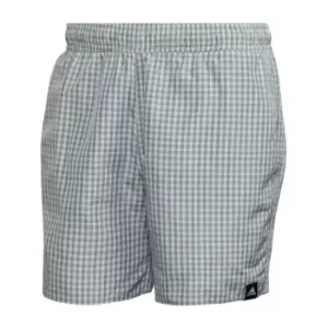 Image of adidas Check Swim Shorts Mens - Green