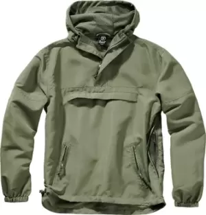 Image of Brandit Summer Windbreaker Hoodie, green Size M green, Size M