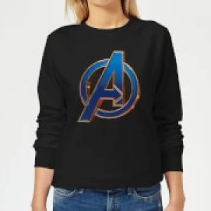 Image of Avengers Endgame Heroic Logo Womens Sweatshirt - Black