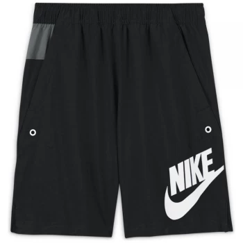 Image of Nike Sportswear Big Kids (Boys') Woven Shorts - Blk/Gry/Wht