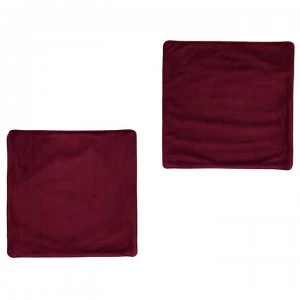 Image of Linens and Lace 2 Velvet Cushion Covers - Burgundy