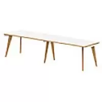 Image of dynamic Computer Desk Oslo OSR216WHT White 3200 mm x 800 mm x 730 mm