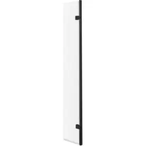 Image of Hudson Reed 300mm x 1950mm Wetroom Hinged Return Screen with Black Fittings - WRSBP30 - Black