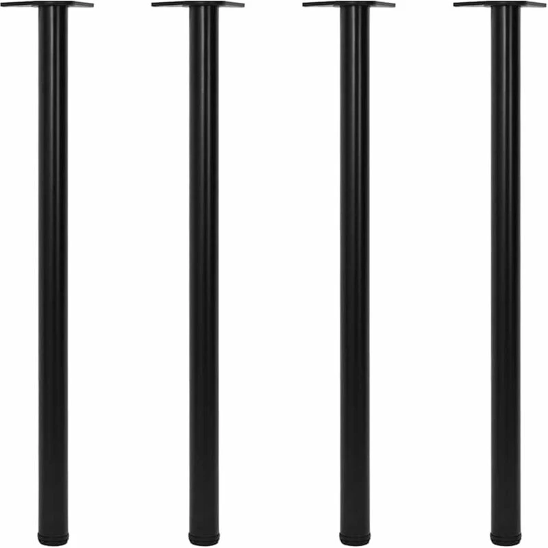 Image of VIDAXL 4 Height Adjustable Table Legs Black 1100 mm Vidaxl 8718475946656