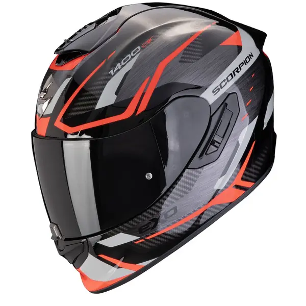 Image of Scorpion EXO-1400 Evo II Air Accord Grey Red Full Face Helmet Size M