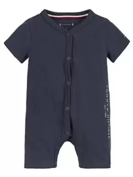 Image of Tommy Hilfiger Baby Boys Essential Romper - Navy, Size 0-3 Months