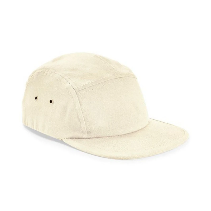 Image of Beechfield Beechfield Men 5 Panel Canvas Cap in Natural Natural One Size Male 5063300883068