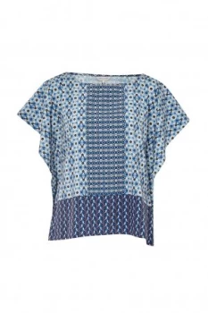 Image of Great Plains Seville Scarf Top Blue