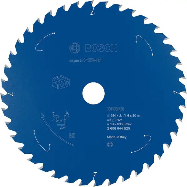 Image of Bosch EXPERT Cordless Circular Saw Blade 254 x 30 x 40T