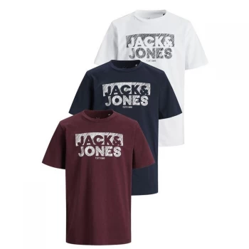 Image of Jack and Jones 3 Pack Logo T Shirt Junior - Multi