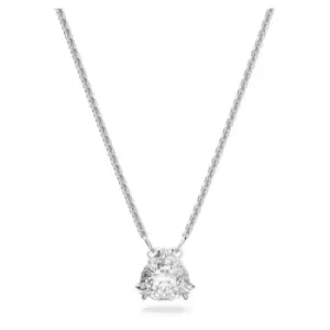 Image of Millenia Pendant Trilliant Cut Crystal White Rhodium Plated Necklace 5628352
