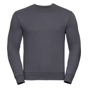 Image of Russell Mens Authentic Sweatshirt (Slimmer Cut) (M) (Convoy Grey)
