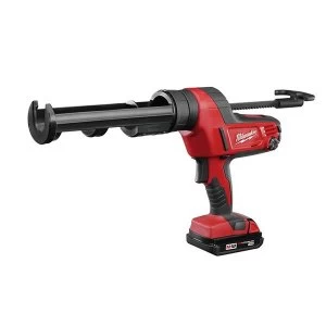 Image of Milwaukee Power Tools C18 PCG/310C Caulking Gun 310ml 18V 1 x 2.0Ah Li-ion