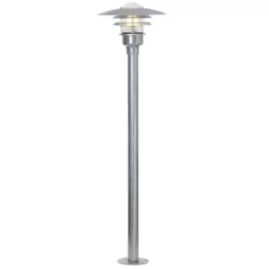 Image of Lonstrup 32cm Outdoor Bollard Galvanized, E27, IP44