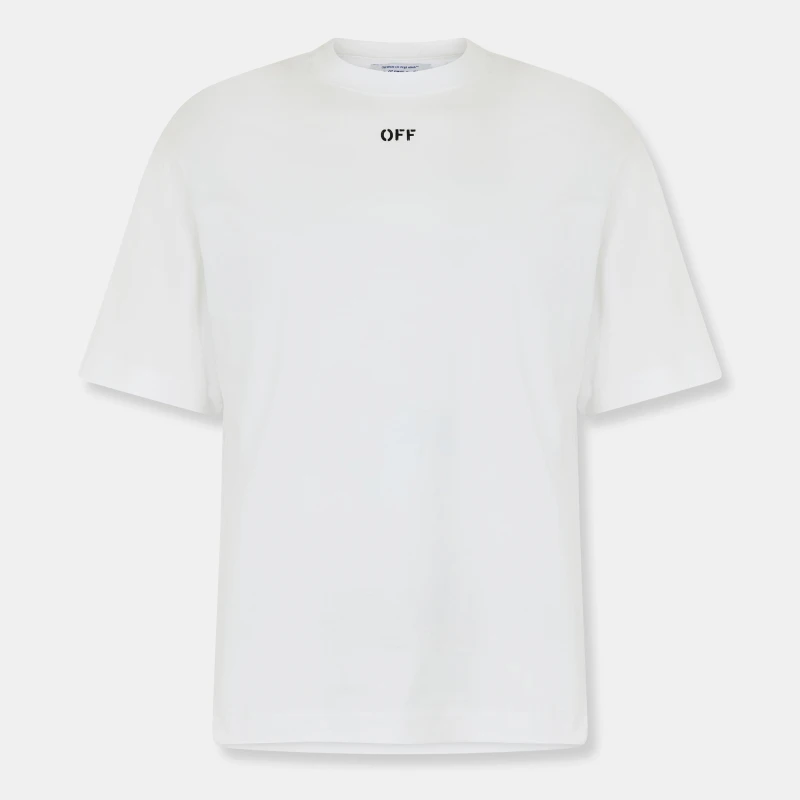 Image of Off White Mens Arrow Skate Graphic T-Shirt White-Black male L