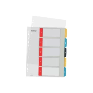 Image of Cosy 1-5 Printable Index, Pp 5 Coloured Tabs Printed 1-5, A4 Maxi Format