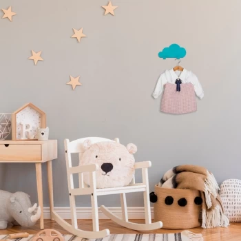 Image of Cloud - Blue Blue Metal Wall Hook